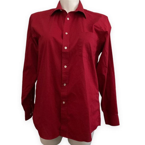 Arrow | Red Regular Fit Button-Down Dress Shirt | Sz L [16-16.5 | 34/35] - Picture 1 of 10